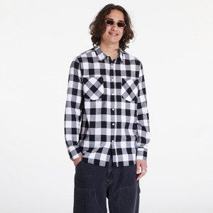 Košile Urban Classics Checked Flanell Shirt Black/ White XXXXL