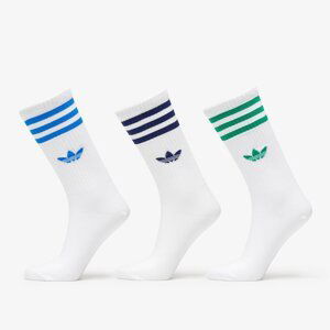 adidas High Crew Sock White/ Green/ Dark Blue