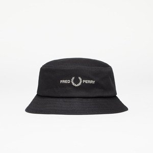 Klobouk FRED PERRY Graphic Brand Twill Bucket Hat Black/ Warm Grey S