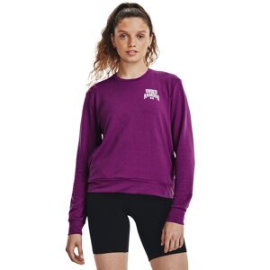 Under Armour Rival Terry Graphic Crew Mystic Magenta