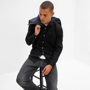 GAP Longsleeve Slim-Fit Stretch Poplin Shirt Black 4