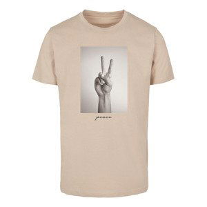 Tričko Urban Classics Peace Sign Tee Sand XXL