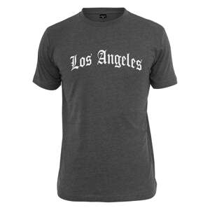 Tričko Urban Classics Los Angeles Wording Tee Charcoal XS