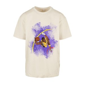 Tričko Urban Classics Basketball Clouds 2.0 Oversize Tee Sand XXL