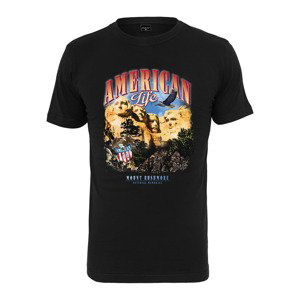 Tričko Urban Classics American Life Mount Roushmore Tee Black M