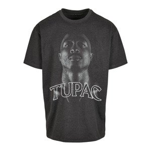 Tričko Urban Classics Tupac Up Oversize Tee Charcoal L