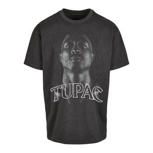 Tričko Urban Classics Tupac Up Oversize Tee Charcoal S