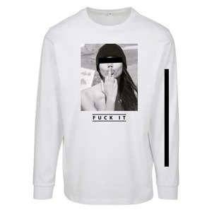 Tričko Urban Classics Fuck it Longsleeve White XS