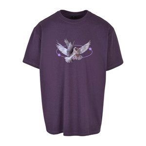 Tričko Urban Classics Vive la Liberte Oversize Tee Purple Night XS