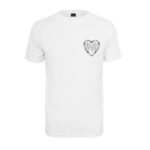 Tričko Urban Classics Burning Hearts Tee White M