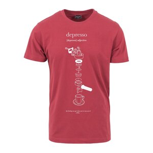 Tričko Urban Classics Depresso Tee Ruby M