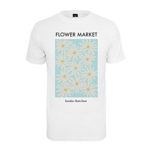 Tričko Urban Classics Ladies Flower Market Tee White XS