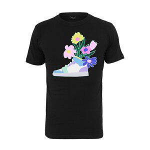 Tričko Urban Classics Ladies Flower Sneaker Tee Black XS