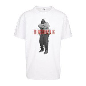 Tričko Urban Classics Biggie Smalls Concrete Oversize Tee White M