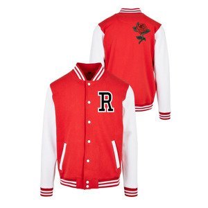 Bunda Urban Classics Rose College Jacket Red/Wht XL