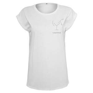 Tričko Urban Classics Ladies Cocktail O'Clock Tee White L