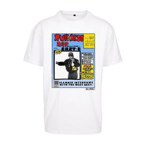 Tričko Urban Classics Eazy-E RAP Magazine Oversize Tee White XXL