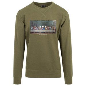 Mikina Urban Classics Canīt Hang With Us Crewneck Olive XL