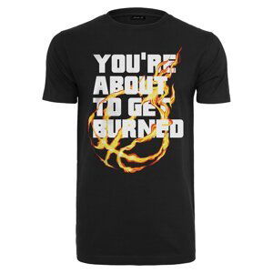 Tričko Urban Classics You' re About To Get Burned Tee Black L