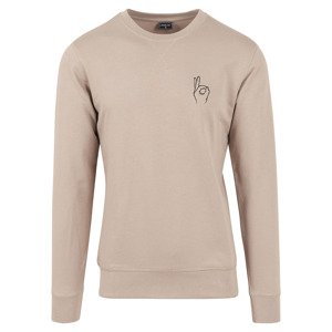 Mikina Urban Classics Easy Sign Crewneck Dark Sand M