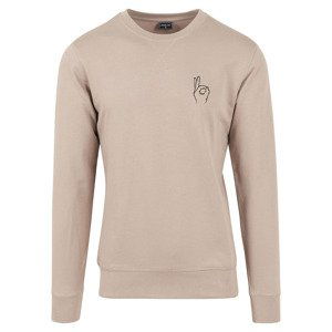 Mikina Urban Classics Easy Sign Crewneck Dark Sand S