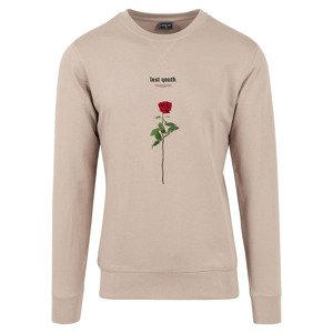 Mikina Urban Classics Lost Youth Rose Crewneck Dark Sand L