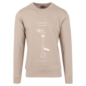 Mikina Urban Classics Depresso Crewneck Dark Sand M