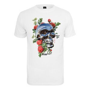 Tričko Urban Classics Chrome Skull Tee White XS