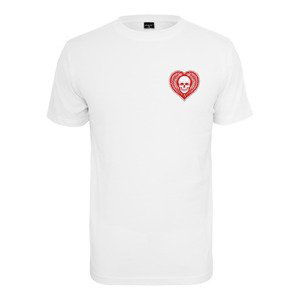 Tričko Urban Classics Skull Heart Tee White XS