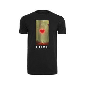 Tričko Urban Classics Wood Love Tee Black M