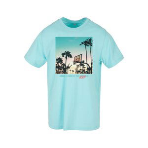 Tričko Urban Classics Home Hoop Tee Beryl Blue XXL