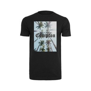 Tričko Urban Classics Compton Palms Tee Black L