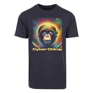 Tričko Urban Classics Cyber Chimp Tee Navy XL