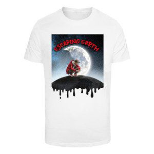 Tričko Urban Classics Escaping Earth Tee White L