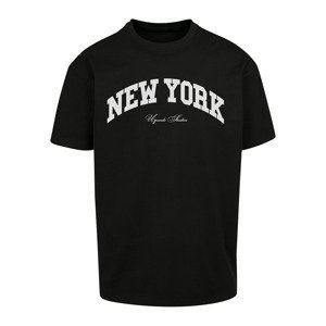Tričko Urban Classics New York College Oversize Tee Black XL