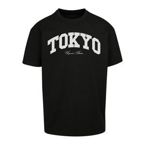 Tričko Urban Classics Tokyo College Oversize Tee Black L