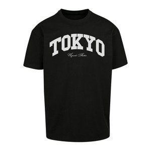 Tričko Urban Classics Tokyo College Oversize Tee Black M