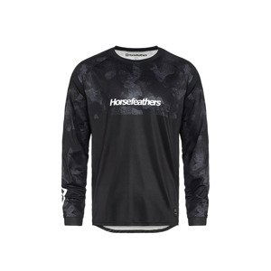 Tričko Horsefeathers Quantum Ls Bike Jersey Black Camo L