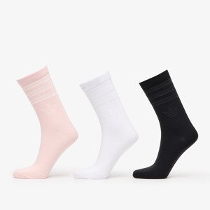 adidas Crew Sock 3-Pack Black/ White/ Salmon Pink M