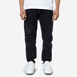 Don Lemme Straight Fit Jeans Frayed Washed Black