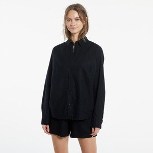 Košile Urban Classics Ladies Linen Mixed Oversized Shirt Black L