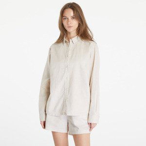 Košile Urban Classics Ladies Linen Mixed Oversized Shirt Soft Seagrass XS