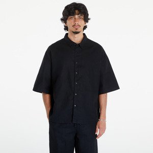 Košile Urban Classics Boxy Cotton Linen Shirt Black L