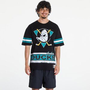 Tričko Mitchell & Ness NHL Fashion Oversized SS Tee Vintage Logo Anaheim Ducks Black L