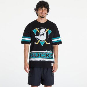 Tričko Mitchell & Ness NHL Fashion Oversized SS Tee Vintage Logo Anaheim Ducks Black XL