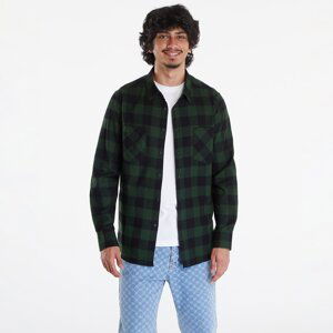 Košile Urban Classics Checked Flanell Shirt Black/ Green XXXL