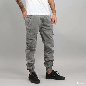 Kalhoty Urban Classics Washed Cargo Twill Jogging Pants Grey W30