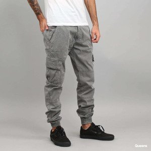 Kalhoty Urban Classics Washed Cargo Twill Jogging Pants Grey W34