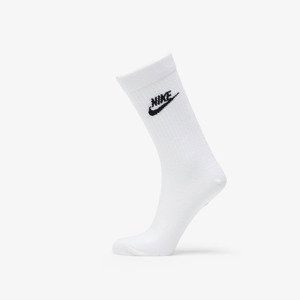 Ponožky Nike Sportswear Everyday Essential Crew Socks 3-Pack White/ Black XL