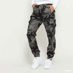 Urban Classics Ladies High Waist Camo Cargo Pants Grey Camo